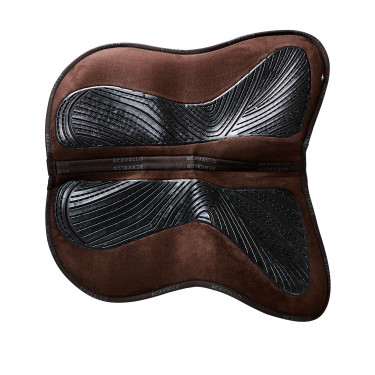 Ammortizzatore in memory foam con rialzo posteriore in montone intero Acavallo Marrone
