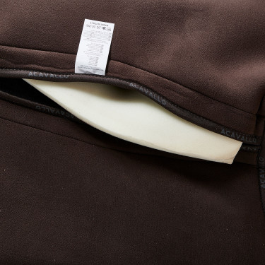 Ammortizzatore in memory foam con rialzo posteriore in montone intero Acavallo Marrone