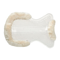 Ammortizzatore massaggiante in gel con inserto in lana di pecora Acavallo Trasparente / bianco Ammortizzatore massaggiante in gel con inserto in lana di pecora Acavallo Trasparente / bianco