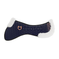 Ammortizzatore in lana ecologica traspirante con grip Equestro Marina Blu marino