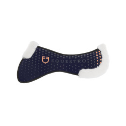 Ammortizzatore in lana ecologica traspirante con grip Equestro Marina Blu marino