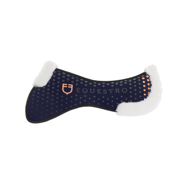 Ammortizzatore in lana ecologica traspirante con grip Equestro Marina Blu marino