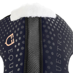 Ammortizzatore in lana ecologica traspirante con grip Equestro Marina Blu marino