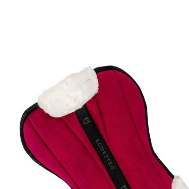 Ammortizzatore in lana ecologica Equestro Vino / nero / bianco