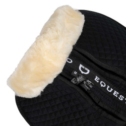 Ammortizzatore in cotone con tasche e montone Equestro Nero / naturale