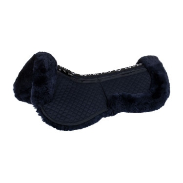 Ammortizzatore in cotone con tasche e montone Equestro Blu / navy Ammortizzatore in cotone con tasche e montone Equestro Blu / navy