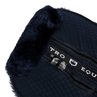 Ammortizzatore in cotone con tasche e montone Equestro Blu / navy Ammortizzatore in cotone con tasche e montone Equestro Blu / navy