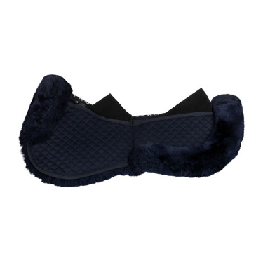 Ammortizzatore in cotone con tasche e montone Equestro Blu / navy Ammortizzatore in cotone con tasche e montone Equestro Blu / navy