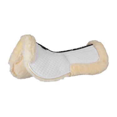 Ammortizzatore in cotone con tasche e montone Equestro Bianco / naturale