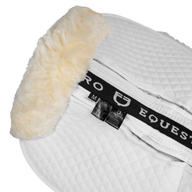 Ammortizzatore in cotone con tasche e montone Equestro Bianco / naturale