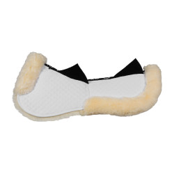 Ammortizzatore in cotone con tasche e montone Equestro Bianco / naturale