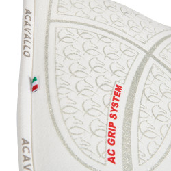 Ammortizzatore in memory foam con gel esagonale e rialzo anteriore Acavallo Bianco / argento