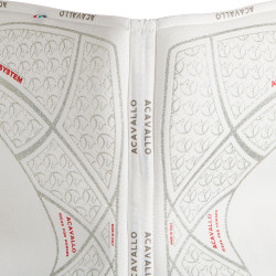 Ammortizzatore in memory foam con gel esagonale e rialzo anteriore Acavallo Bianco / argento