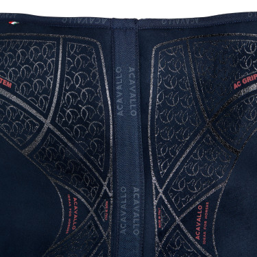 Ammortizzatore in memory foam con gel esagonale e rialzo anteriore Acavallo Blu / argento