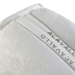 Ammortizzatore in memory foam con gel esagonale e rialzo posteriore Acavallo Bianco