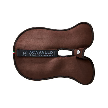 Ammortizzatore con tasche configurabili e pad Piuma WFS in pelle scamosciata piatta Acavallo Ammortizzatore con tasche configurabili e pad Piuma WFS in pelle scamosciata piatta Acavallo