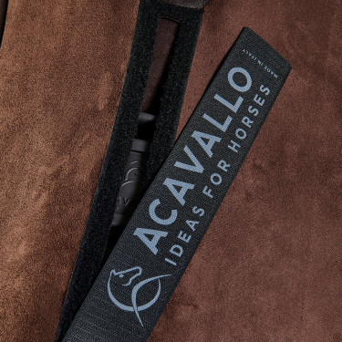 Ammortizzatore con tasche configurabili e pad Piuma WFS in pelle scamosciata piatta Acavallo Ammortizzatore con tasche configurabili e pad Piuma WFS in pelle scamosciata piatta Acavallo