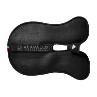 Ammortizzatore con tasche configurabili e pad Piuma WFS in pelle scamosciata piatta Acavallo Nero