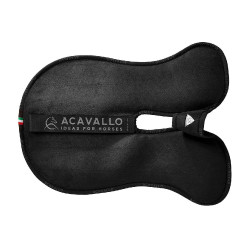 Ammortizzatore con tasche configurabili e pad Piuma WFS in pelle scamosciata piatta Acavallo Nero Ammortizzatore con tasche configurabili e pad Piuma WFS in pelle scamosciata piatta Acavallo Nero