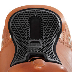 Coprisella Acavallo Ortho-Coccyx Western Gel Esagonale Dri-Lex 20mm Nero