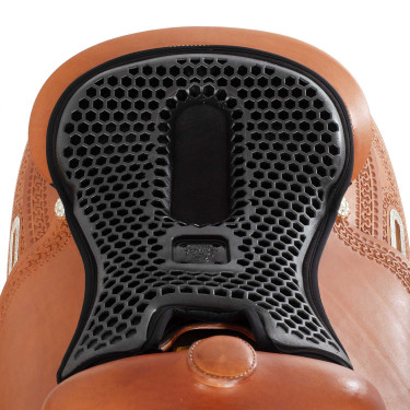 Coprisella Acavallo Ortho-Coccyx Western Gel Esagonale Dri-Lex 20mm Nero