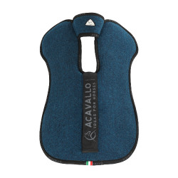 Ammortizzatore con tasca Acavallo doppio feltro Petrolio marino Blu