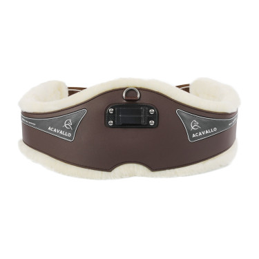 Sottopancia Anatomico Acavallo in Gel e PVC con Fodera in Lana Amovibile Marrone scuro