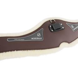 Sottopancia Anatomico Acavallo in Gel e PVC con Fodera in Lana Amovibile Marrone scuro