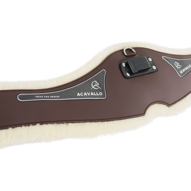 Sottopancia Anatomico Acavallo in Gel e PVC con Fodera in Lana Amovibile Marrone scuro