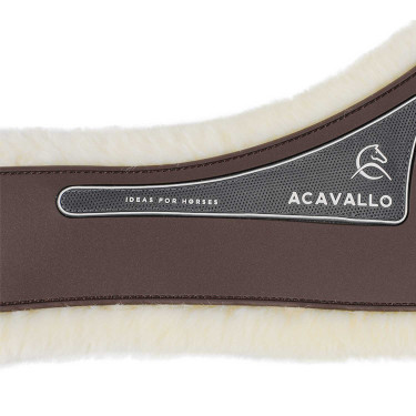 Sottopancia Anatomico Acavallo in Gel e PVC con Fodera in Lana Amovibile Marrone scuro