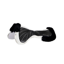 Ammortizzatore Acavallo Close Contact Classic in gel con memory foam e montone Bianco / nero Ammortizzatore Acavallo Close Contact Classic in gel con memory foam e montone Bianco / nero