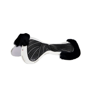 Ammortizzatore Acavallo Close Contact Classic in gel con memory foam e montone Bianco / nero Ammortizzatore Acavallo Close Contact Classic in gel con memory foam e montone Bianco / nero