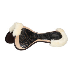 Ammortizzatore Acavallo Close Contact Classic in gel con memory foam e montone Sabbia / naturale Beige Ammortizzatore Acavallo Close Contact Classic in gel con memory foam e montone Sabbia / naturale Beige