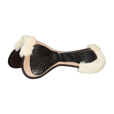 Ammortizzatore Acavallo Close Contact Classic in gel con memory foam e montone Sabbia / naturale Beige Ammortizzatore Acavallo Close Contact Classic in gel con memory foam e montone Sabbia / naturale Beige