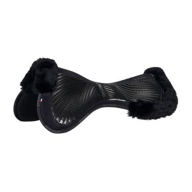 Ammortizzatore Acavallo Close Contact Classic in gel con memory foam e montone Nero / nero