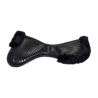 Ammortizzatore Acavallo Close Contact Classic in gel con memory foam e montone Nero / nero