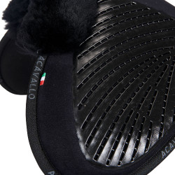Ammortizzatore Acavallo Close Contact Classic in gel con memory foam e montone Nero / nero