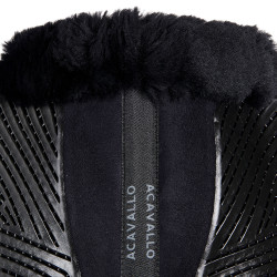 Ammortizzatore Acavallo Close Contact Classic in gel con memory foam e montone Nero / nero