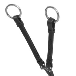 Pettorale martingala Acavallo in cuoio a 5 punti Nero