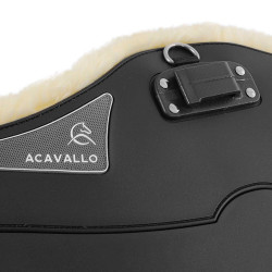 Sottopancia Acavallo Gel & Pvc Fodera rimovibile in lana Nero
