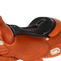Couvre siège Acavallo Ortho-Pubis Western Gel hexagonal 20 mm Drylex Marron