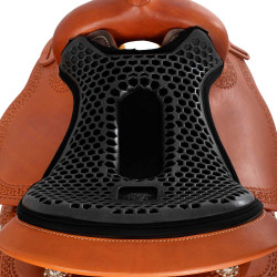 Copriseggio Acavallo Ortho-Pubis Western Gel esagonale 20 mm Drylex Nero