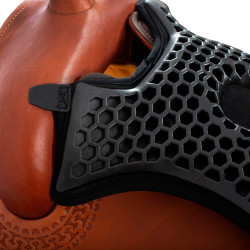 Copriseggio Acavallo Ortho-Pubis Western Gel esagonale 20 mm Drylex Nero