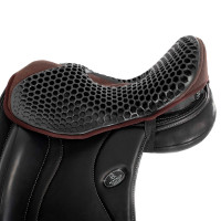 Copriseggio ammortizzante in gel esterno Acavallo Ortho Pubis - Dressage Marrone