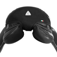Copriseggio ammortizzante in gel esterno Acavallo Ortho Pubis - Dressage Nero