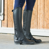 Mini-chaps in pelle Horze Spirit Nero Mini-chaps in pelle Horze Spirit Nero