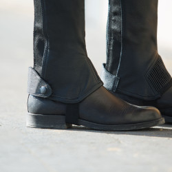 Mini-chaps in pelle Horze Spirit Nero Mini-chaps in pelle Horze Spirit Nero