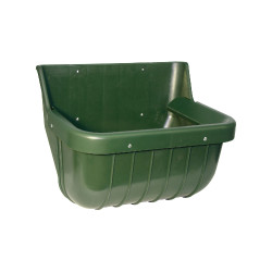 Mangiatoia plastica rettangolare 15l verde Mangiatoia plastica rettangolare 15l verde