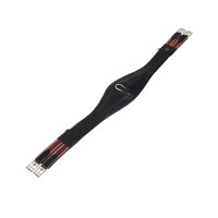 Cinghia per ostacoli in cuoio con bande elastiche Amelie Equestro Nero Cinghia per ostacoli in cuoio con bande elastiche Amelie Equestro Nero