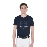 T-shirt aderente con logo sul petto uomo Equestro Marina Blu marino T-shirt aderente con logo sul petto uomo Equestro Marina Blu marino